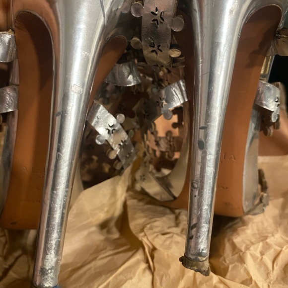 Azzedine Alaia caged high heel sandals silver 41 - Picture 4 of 15